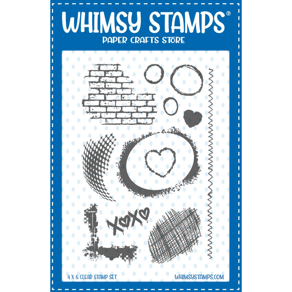 Whimsy Stamps Mixed Media Bits Clear Stamps CWSD318a