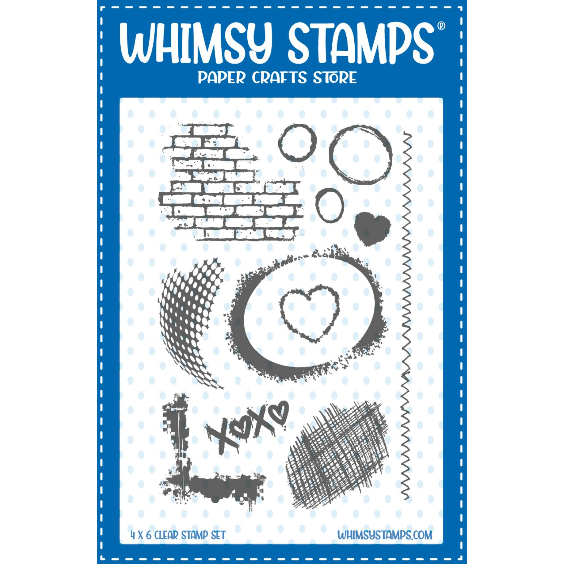 Whimsy Stamps Mixed Media Bits Clear Stamps CWSD318a