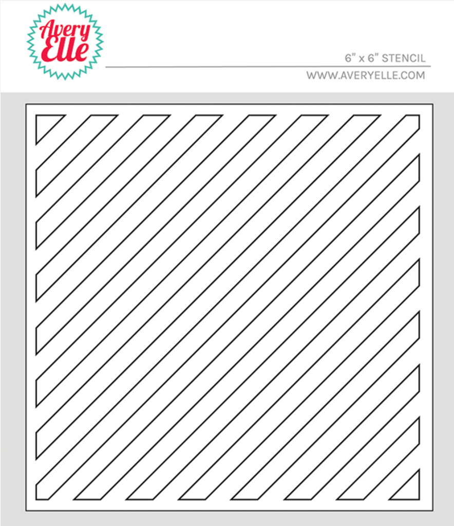 Avery Elle Diagonal Stripes Stencil SL2302