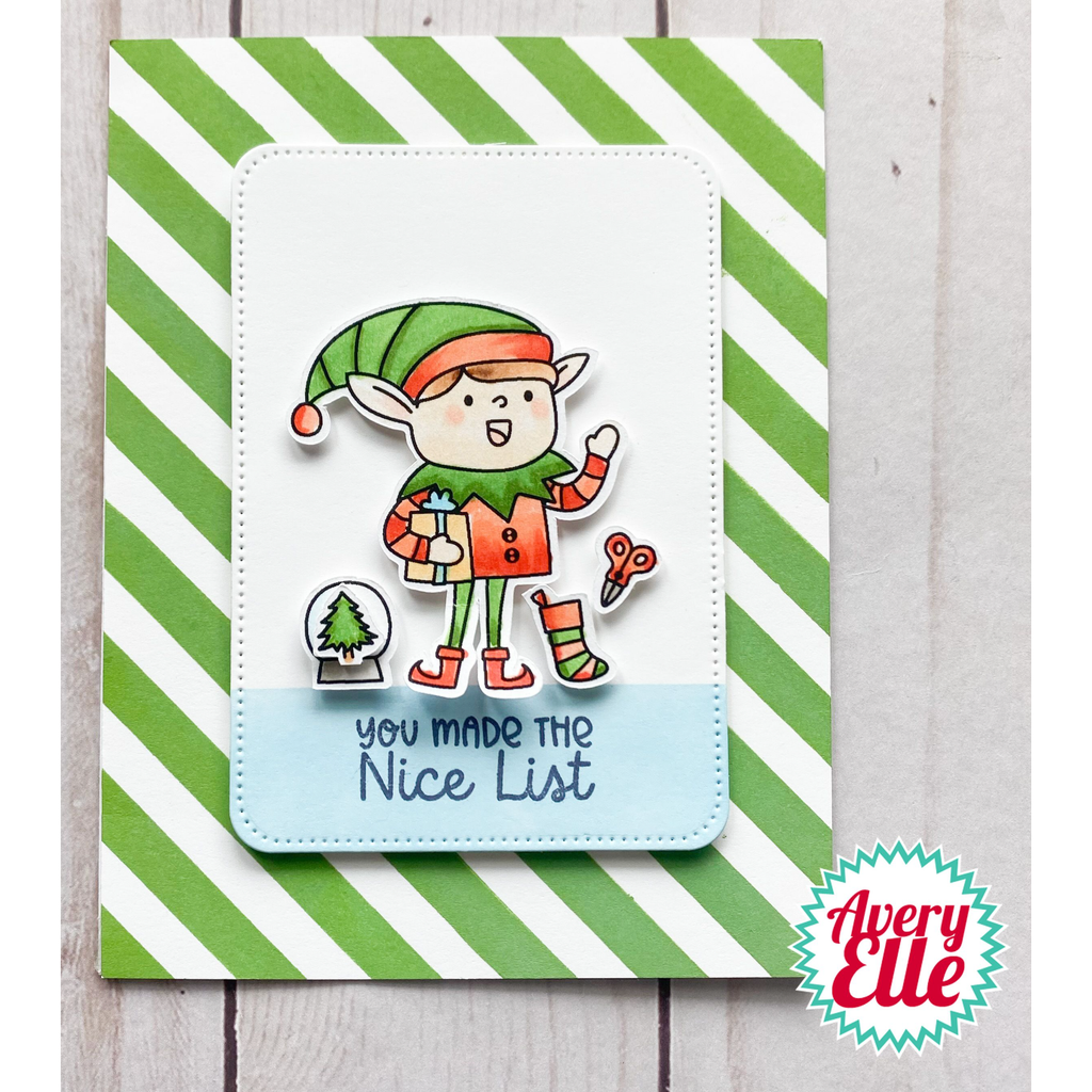 Avery Elle Clear Stamps Nice List ST-23-33 nice list