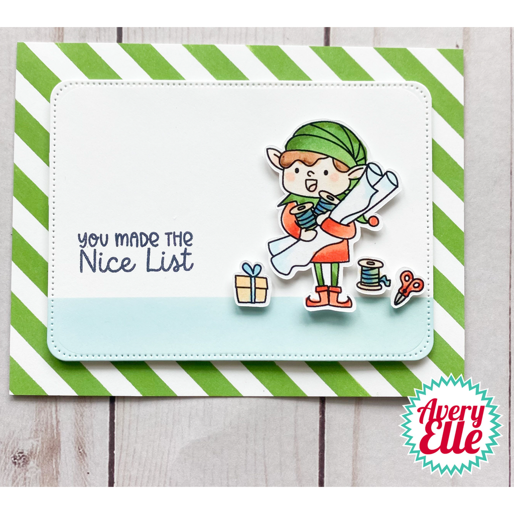 Avery Elle Clear Stamps Nice List ST-23-33 you made the nice list