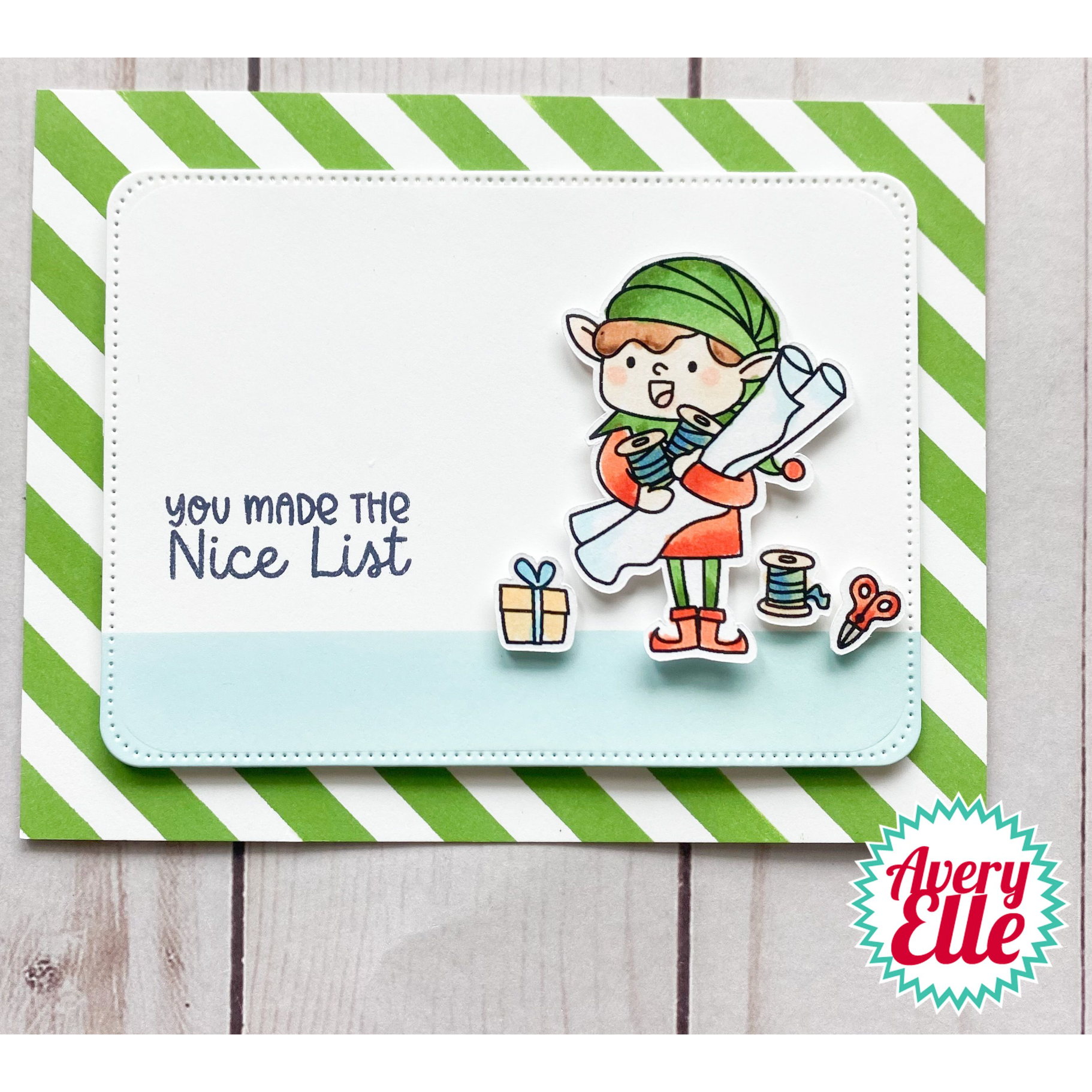 Avery Elle Clear Stamps Nice List ST-23-33 you made the nice list