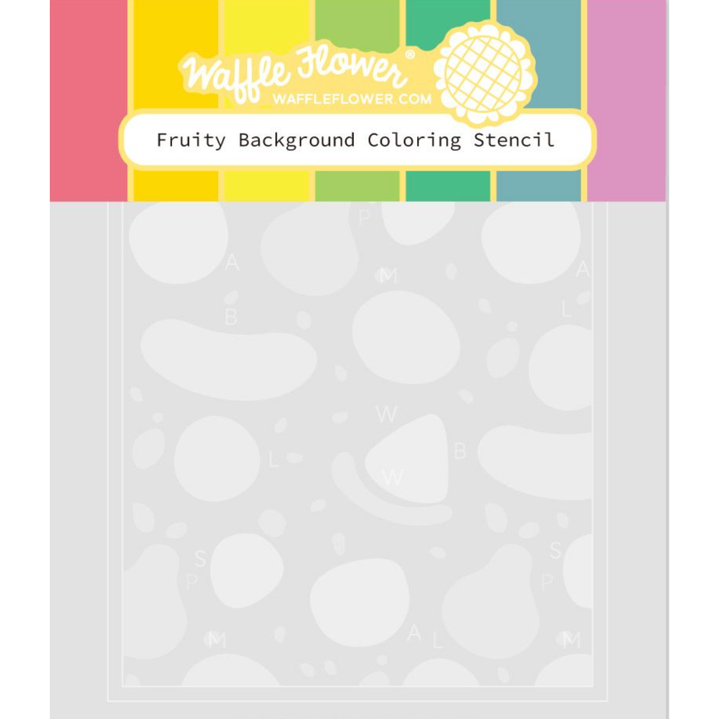 Waffle Flower Fruity Background Coloring Stencils 421453