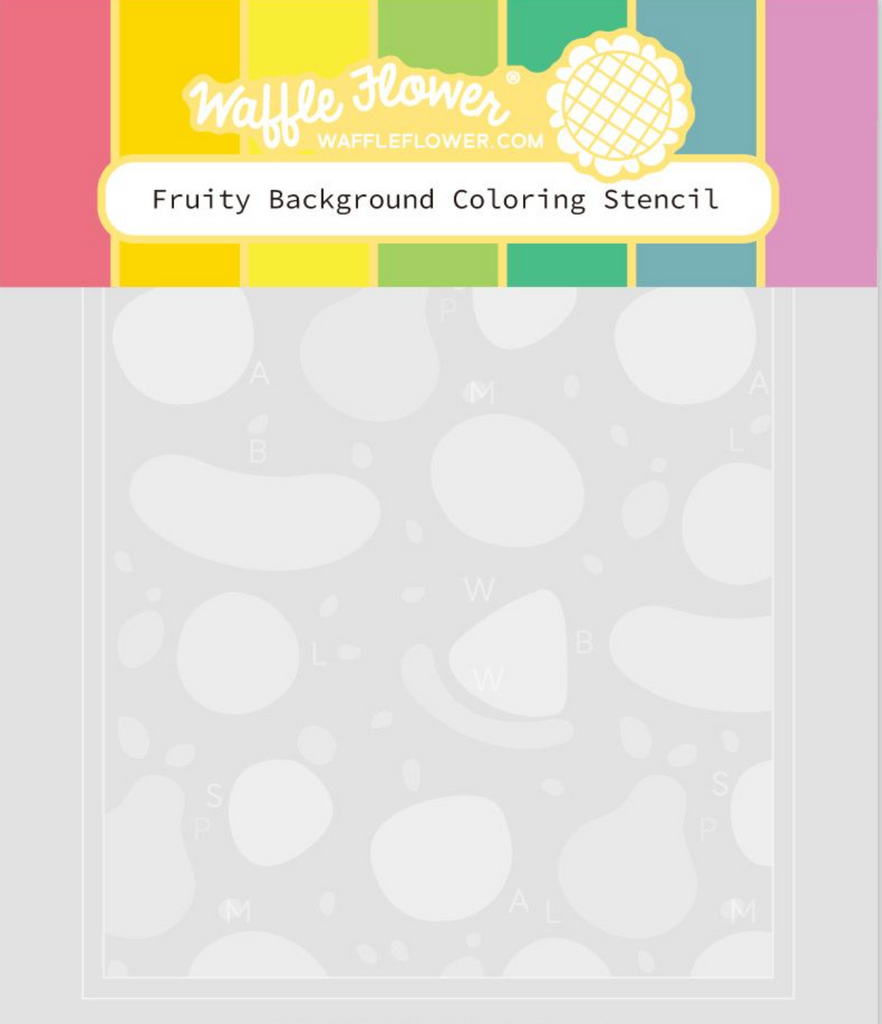 Waffle Flower Fruity Background Coloring Stencils 421453