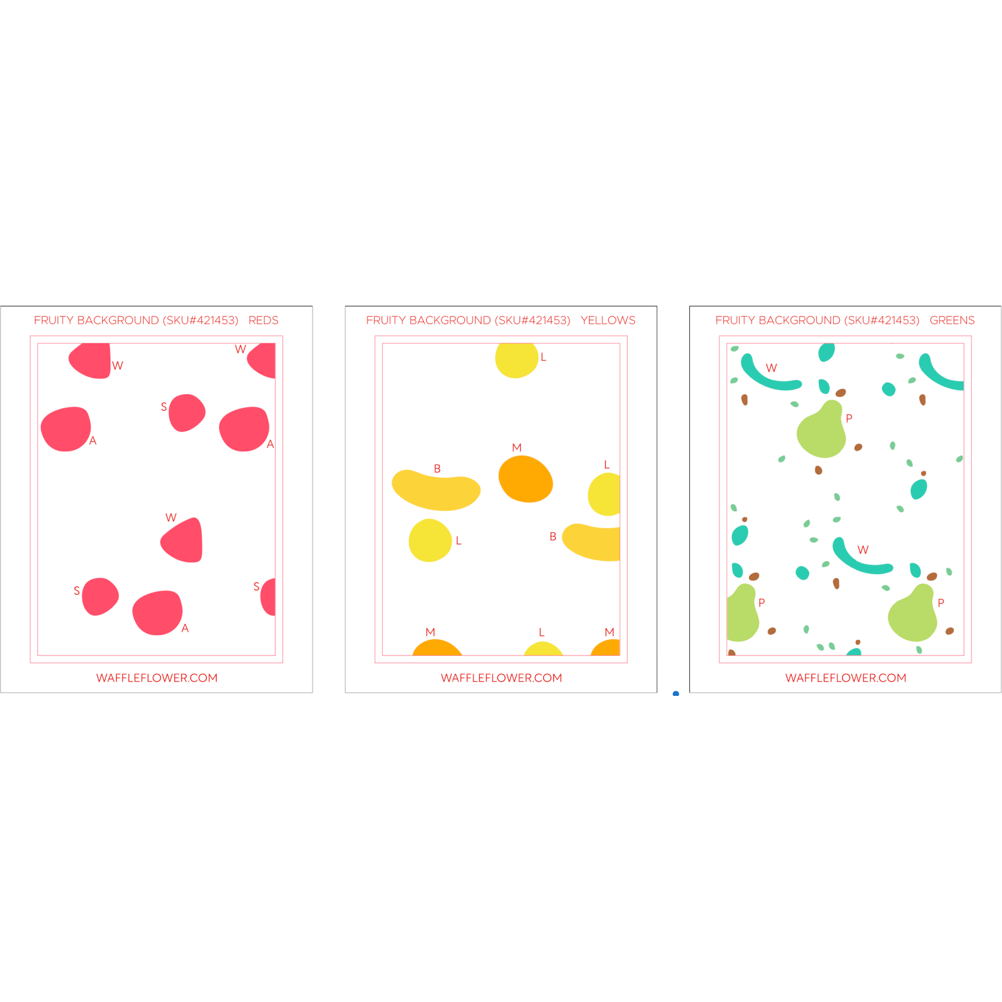 Waffle Flower Fruity Background Coloring Stencils 421453 layering guide
