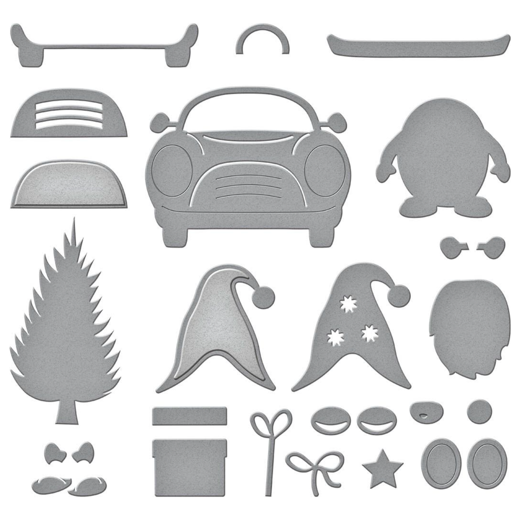 S4-1297 Spellbinders Gnome Drive Holiday Etched Dies