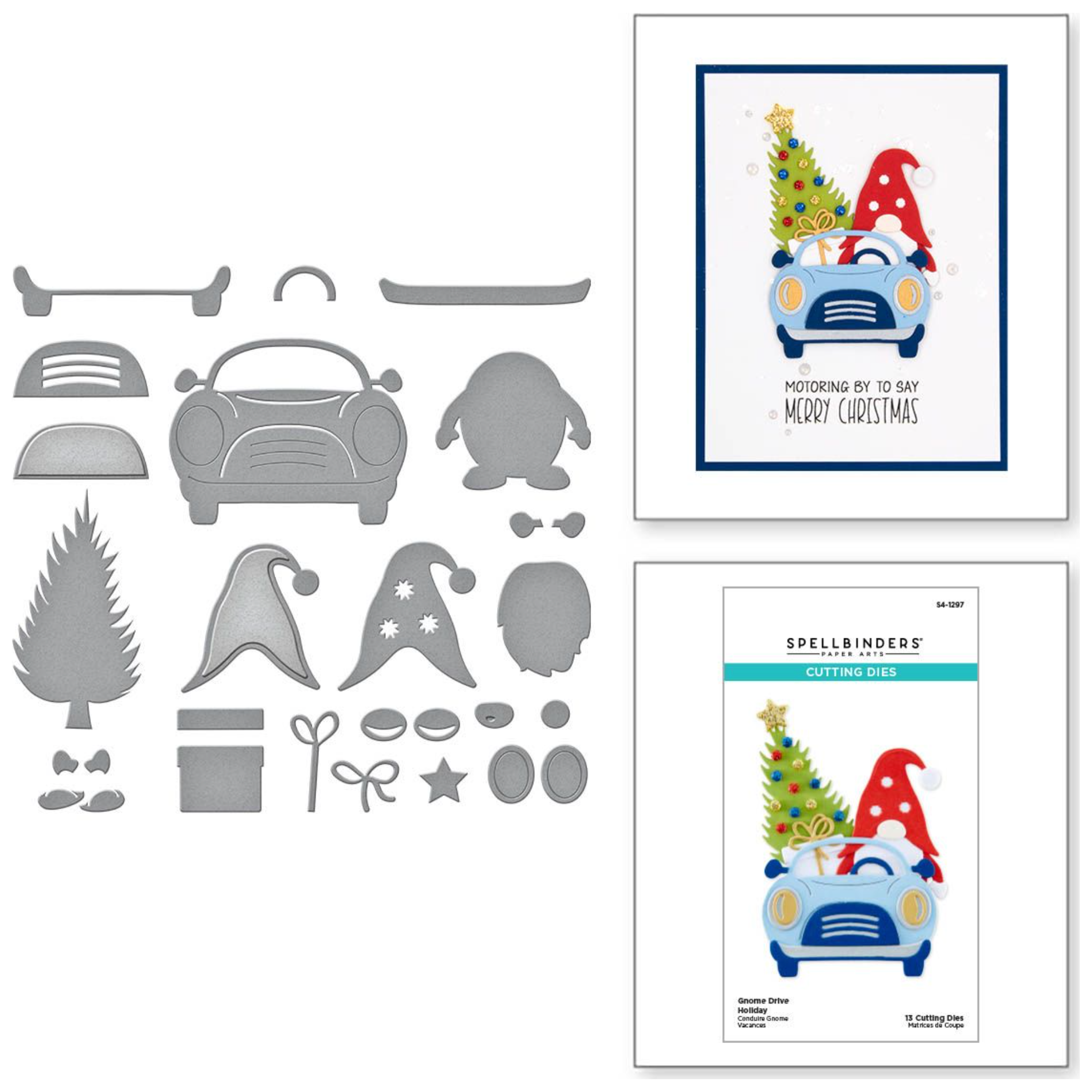 S4-1297 Spellbinders Gnome Drive Holiday Etched Dies