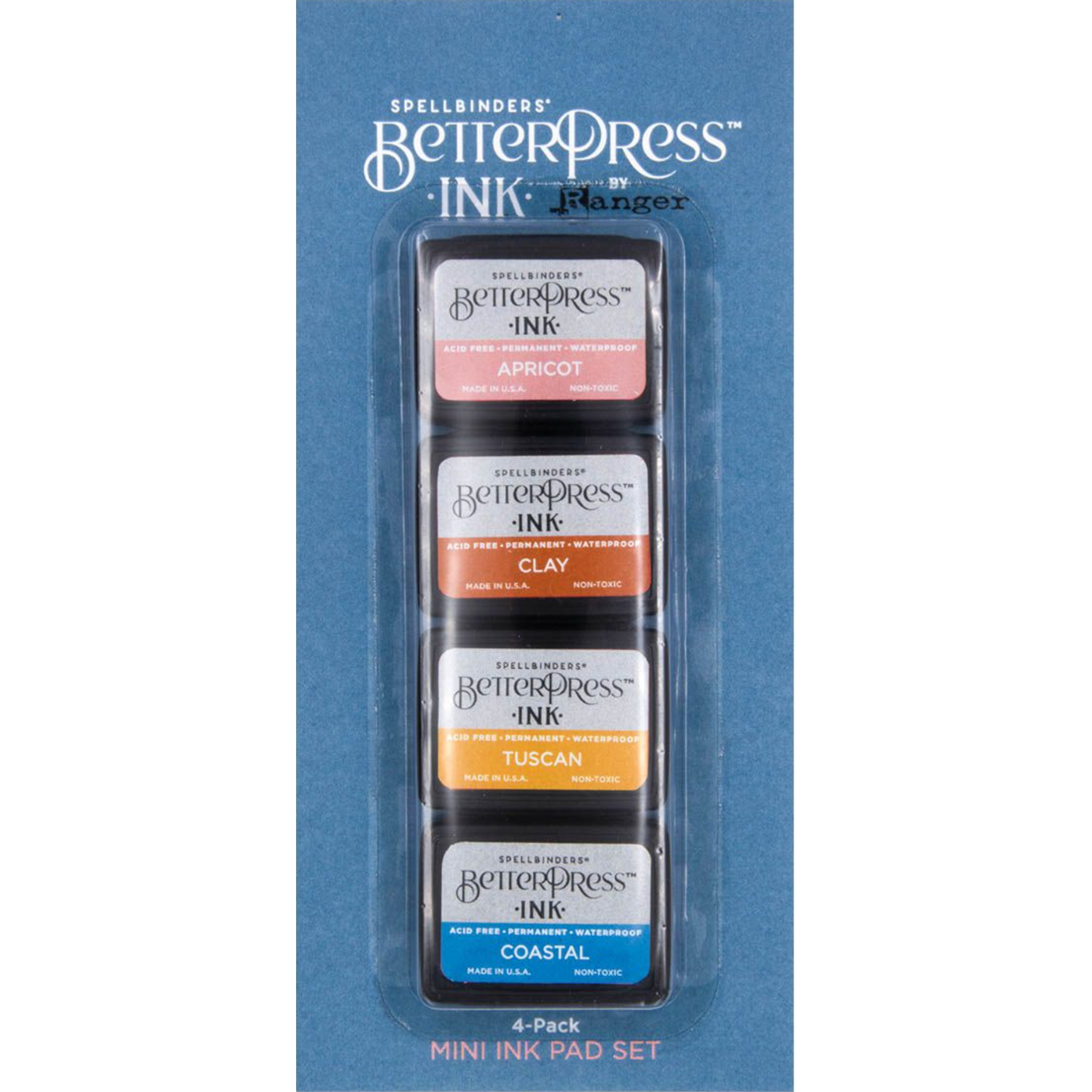 BPI-013 Spellbinders Desert Sunset BetterPress Ink Mini Set 4 Pack