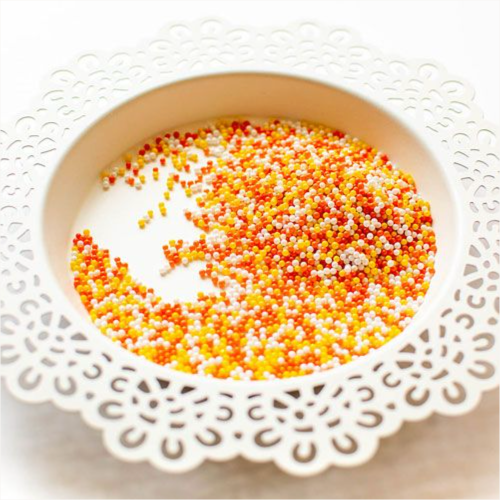 Pretty Pink Posh Candy Corn Glass Shaker Beads card sprinkles