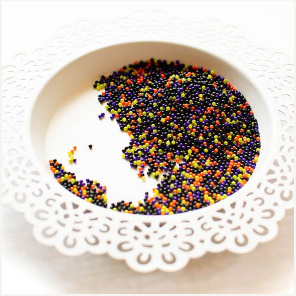 Pretty Pink Posh Spooky Glass Shaker Beads card sprinkles