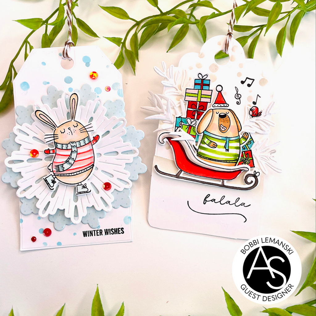 Alex Syberia Designs Falala Friends Die Set asdcd90 Christmas Tag