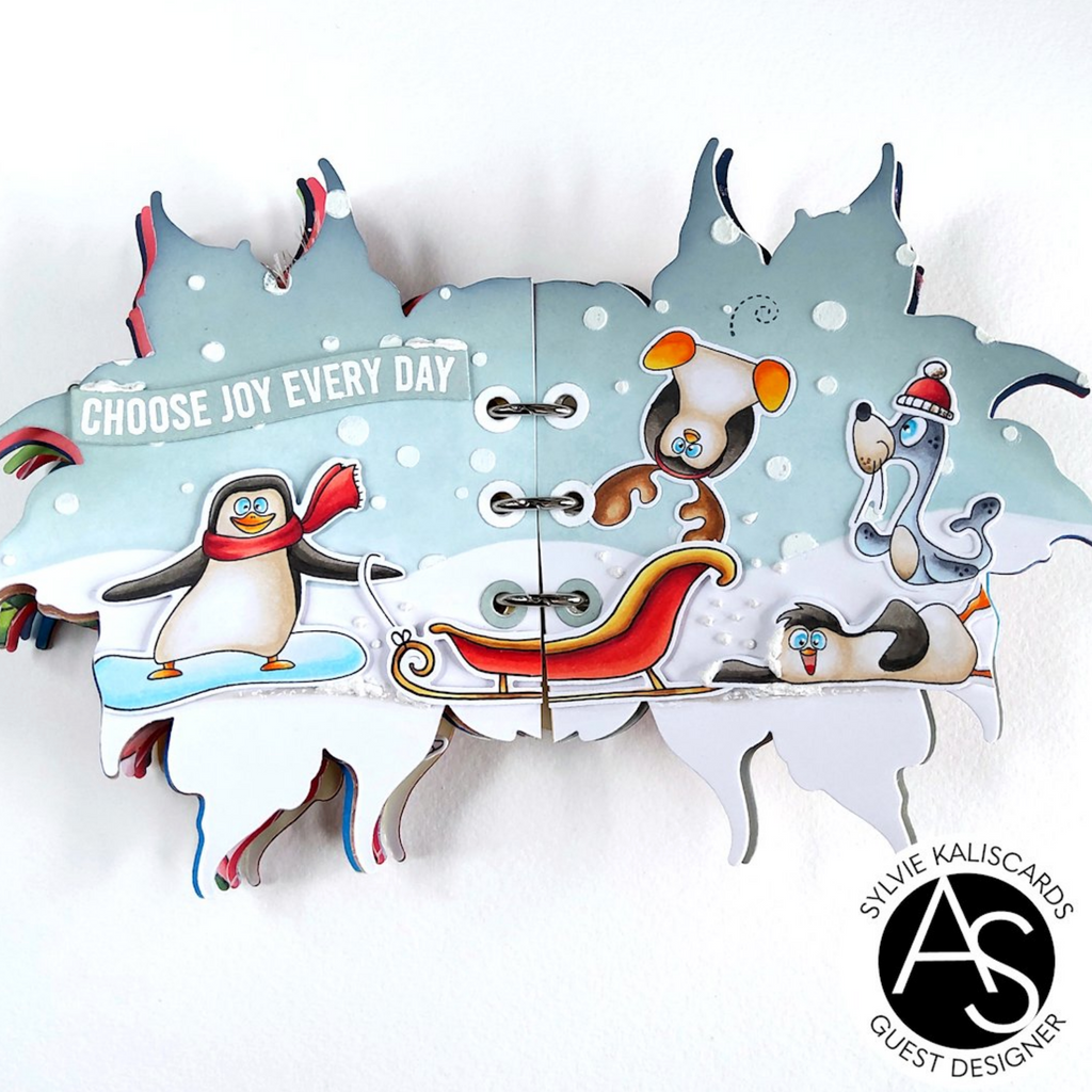 Alex Syberia Designs Falling Snow Stencil asdste98 Penguin