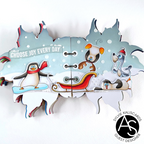 Alex Syberia Designs Falling Snow Stencil asdste98 Penguin