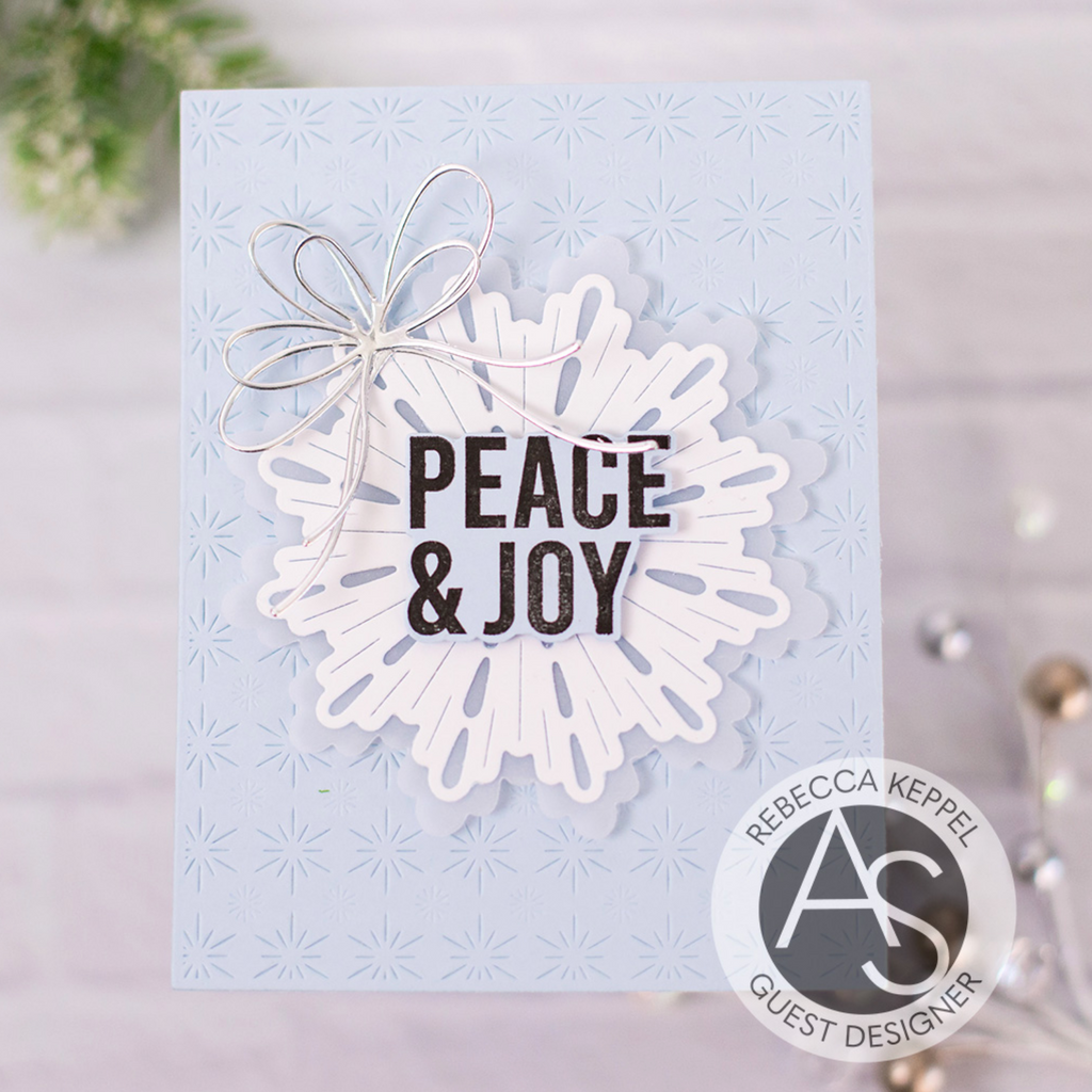 Alex Syberia Designs Christmas Sentiments Clear Stamp Set asdsta96 Peace and Joy