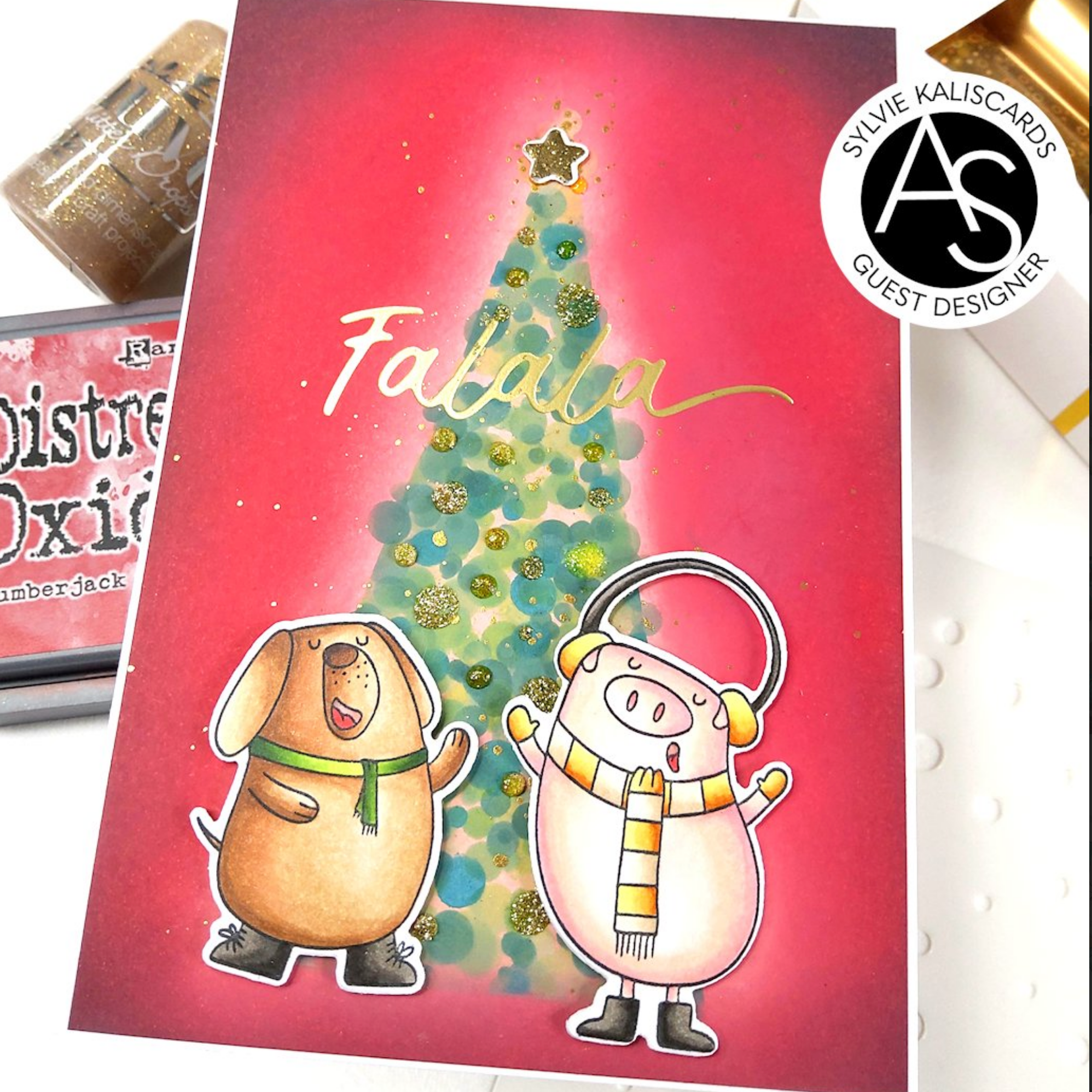 Alex Syberia Designs Falala Friends Clear Stamp Set asdsta90 Christmas Tree