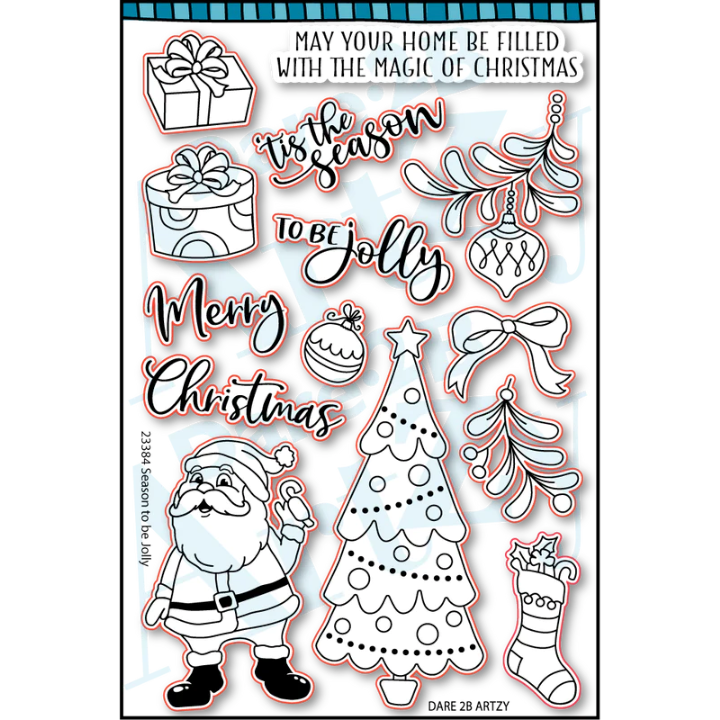 Dare 2B Artzy Season to be Jolly Clear Stamp Set 23384
