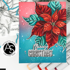 Alex Syberia Designs Festive Poinsettia Die Set asdcd73 Inkblend Background