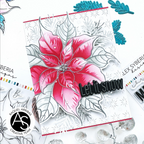 Alex Syberia Designs Festive Poinsettia Stencil Set asdste73 Let It Snow