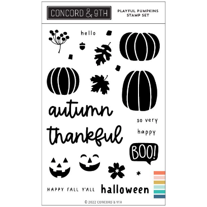Concord & 9th Playful Pumpkins Clear Stamp Set 11856