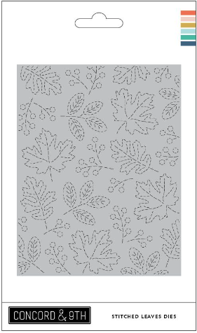 Concord & 9th Stitched Leaves Card Front Die 11861