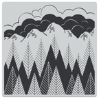 Hero Arts Bold Prints Cling Stamp Mountains and Trees CG923