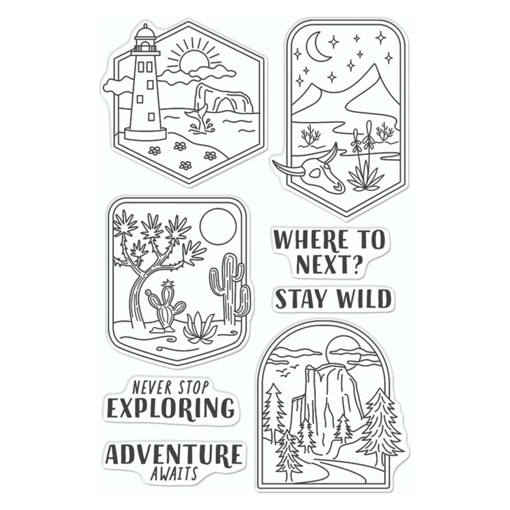 Hero Arts Clear Stamps Where to Next? CM726