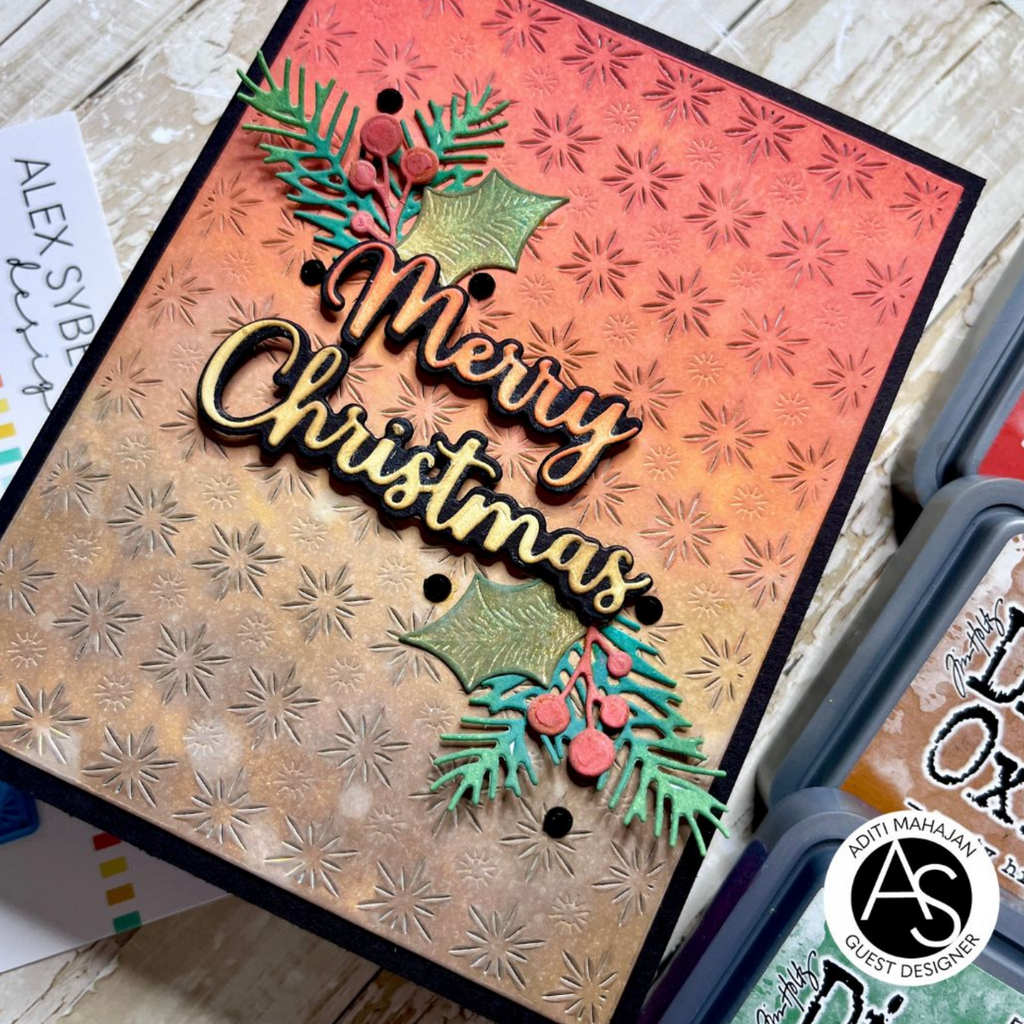 Alex Syberia Designs Sparkly Flakes Cover Die asdd93 Oxide Background
