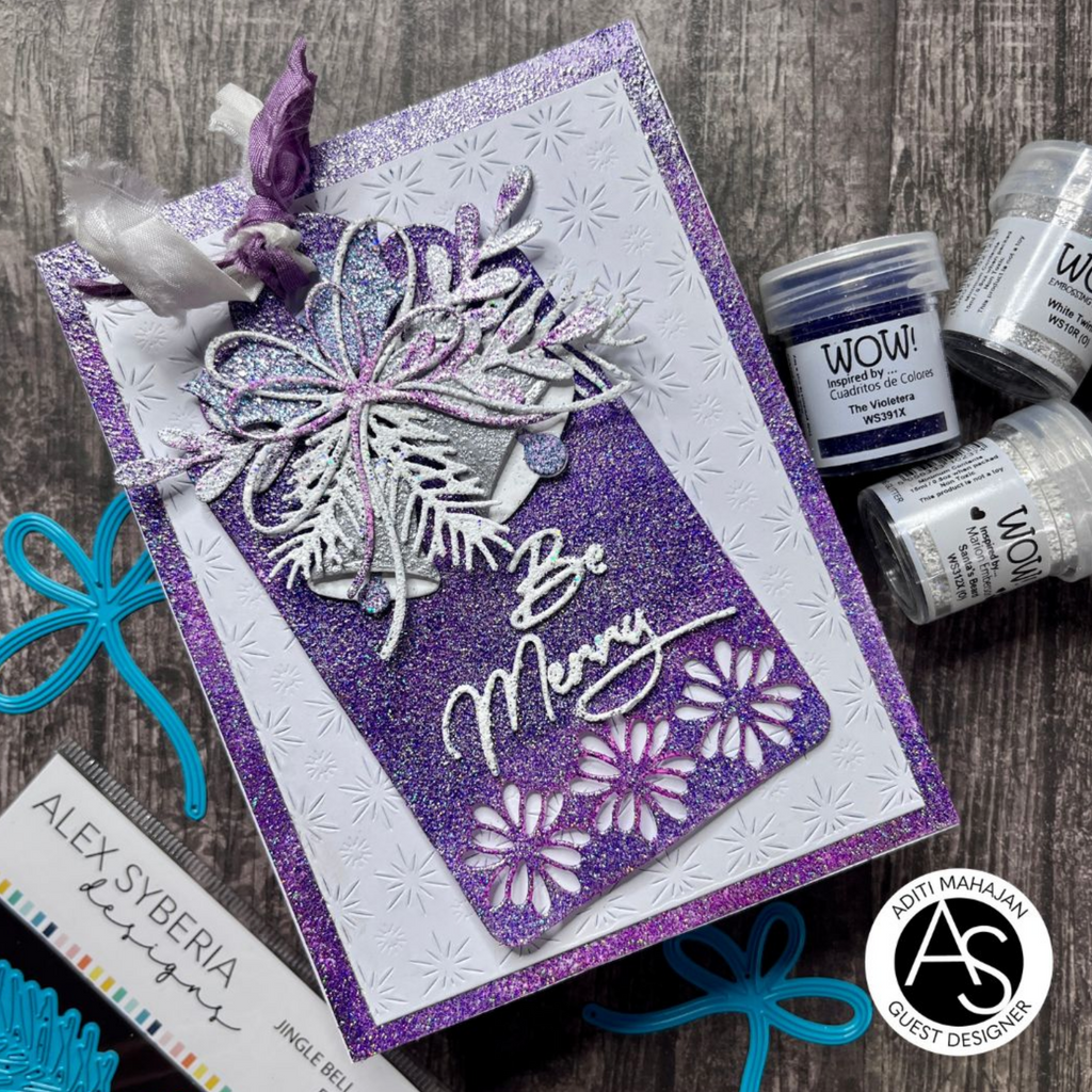 Alex Syberia Designs Sparkly Flakes Cover Die asdd93 Purple Glitter