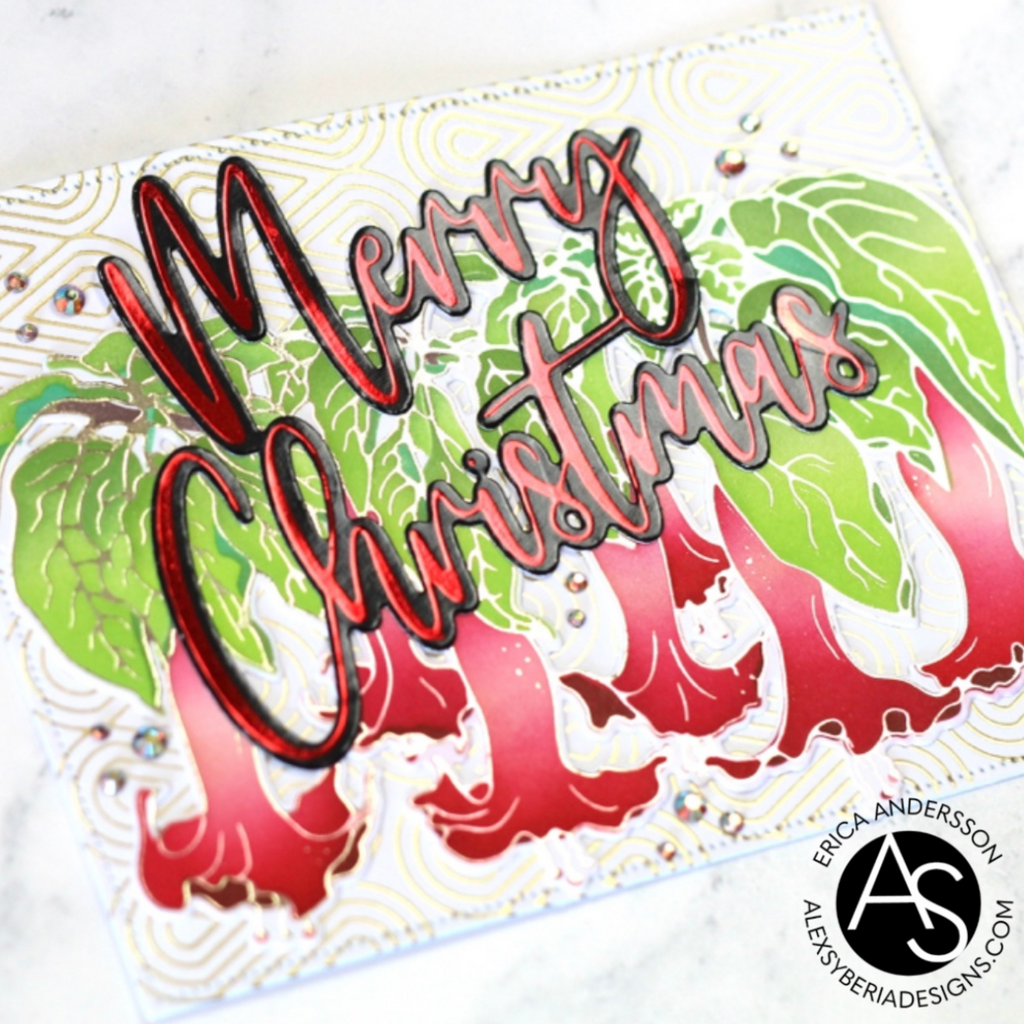 Alex Syberia Designs Large Merry Christmas Hot Foil asdhf101 Red Merry