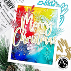 Alex Syberia Designs Large Merry Christmas Hot Foil asdhf101 Colorful Merry