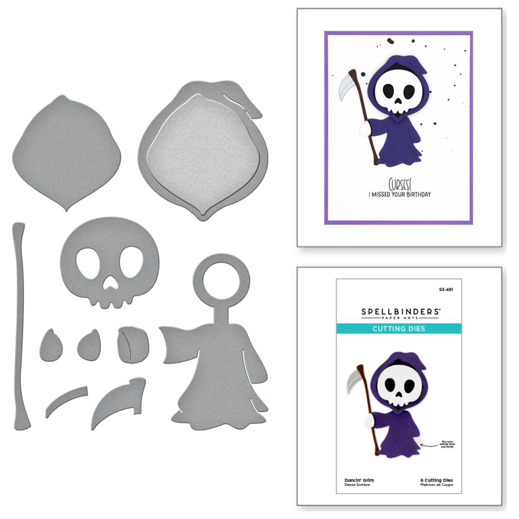 S3-491 Spellbinders Dancin' Grim Etched Dies detailed product photo