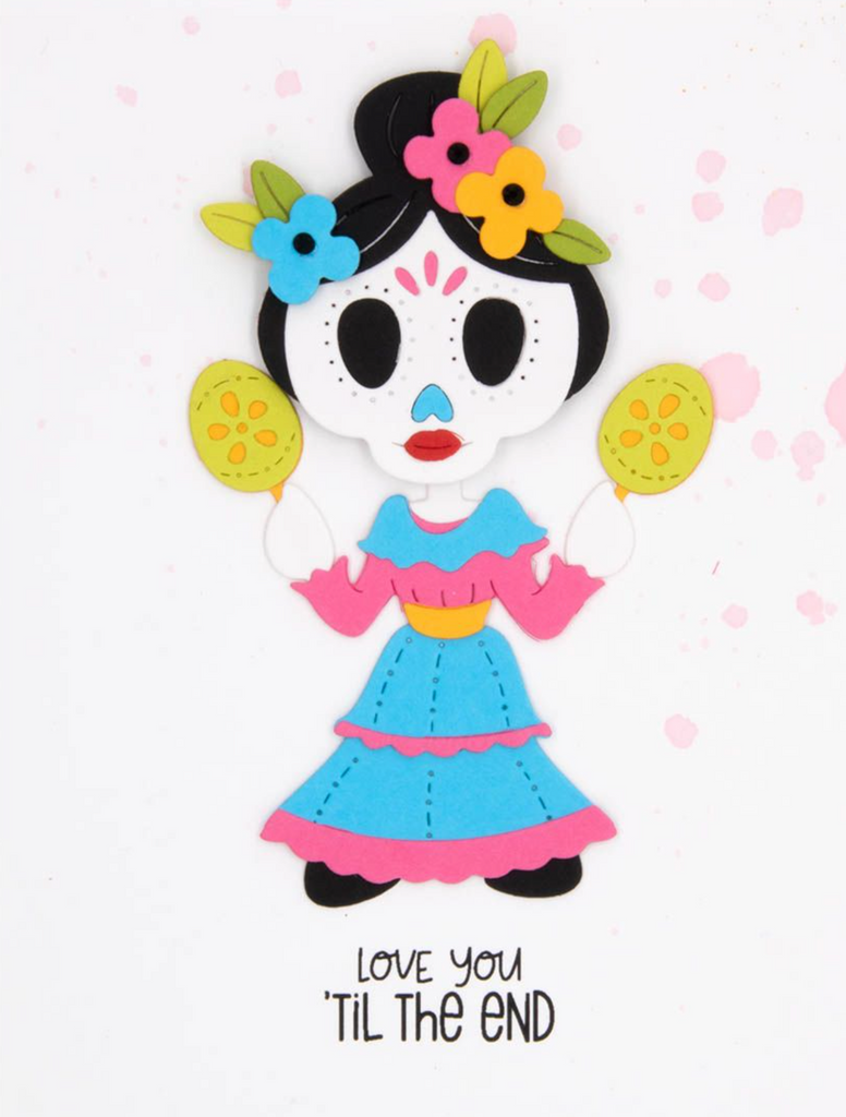 S4-1309 Spellbinders Dancin' Day of the Dead Girl Etched Dies day of the dead