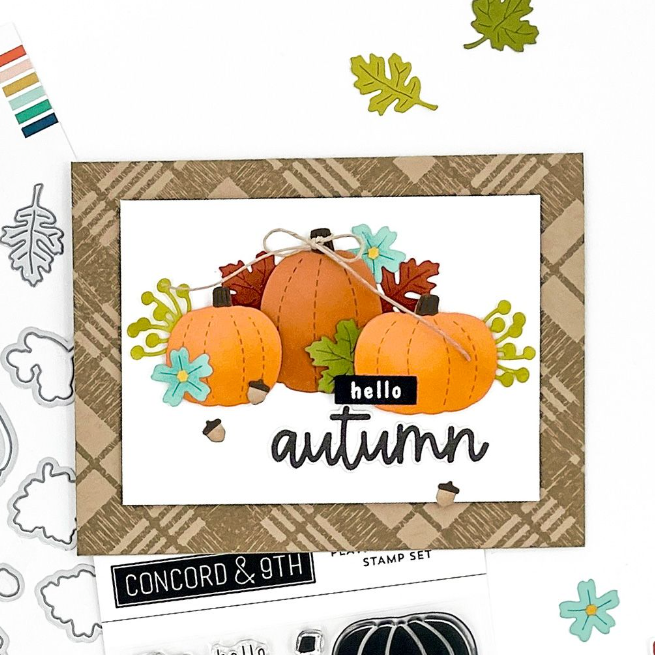 Concord & 9th Playful Pumpkins Clear Stamp Set 11856 Autumn
