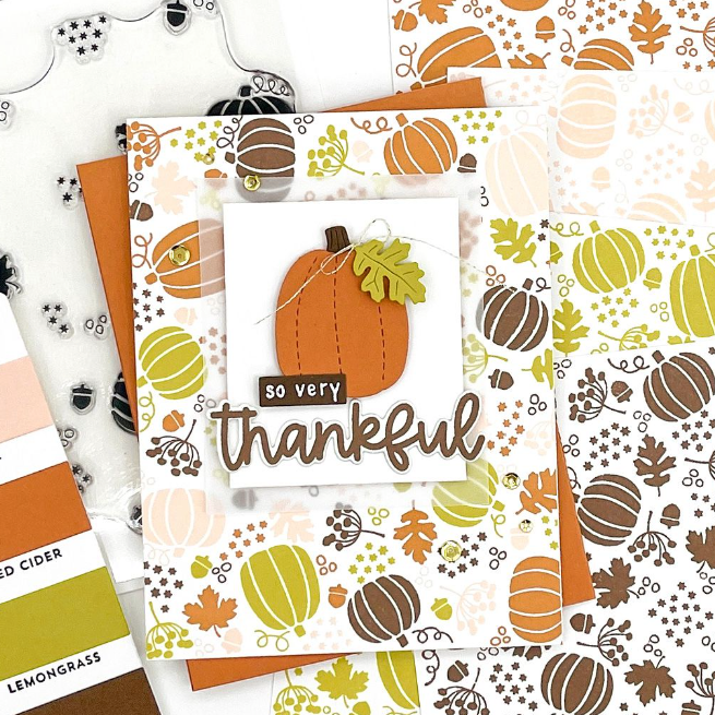 Concord & 9th Pumpkin Patch Turnabout™ Stamp 11860 Thankful