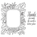 BP-083 Spellbinders Autumn Thanks Frame Press Plate