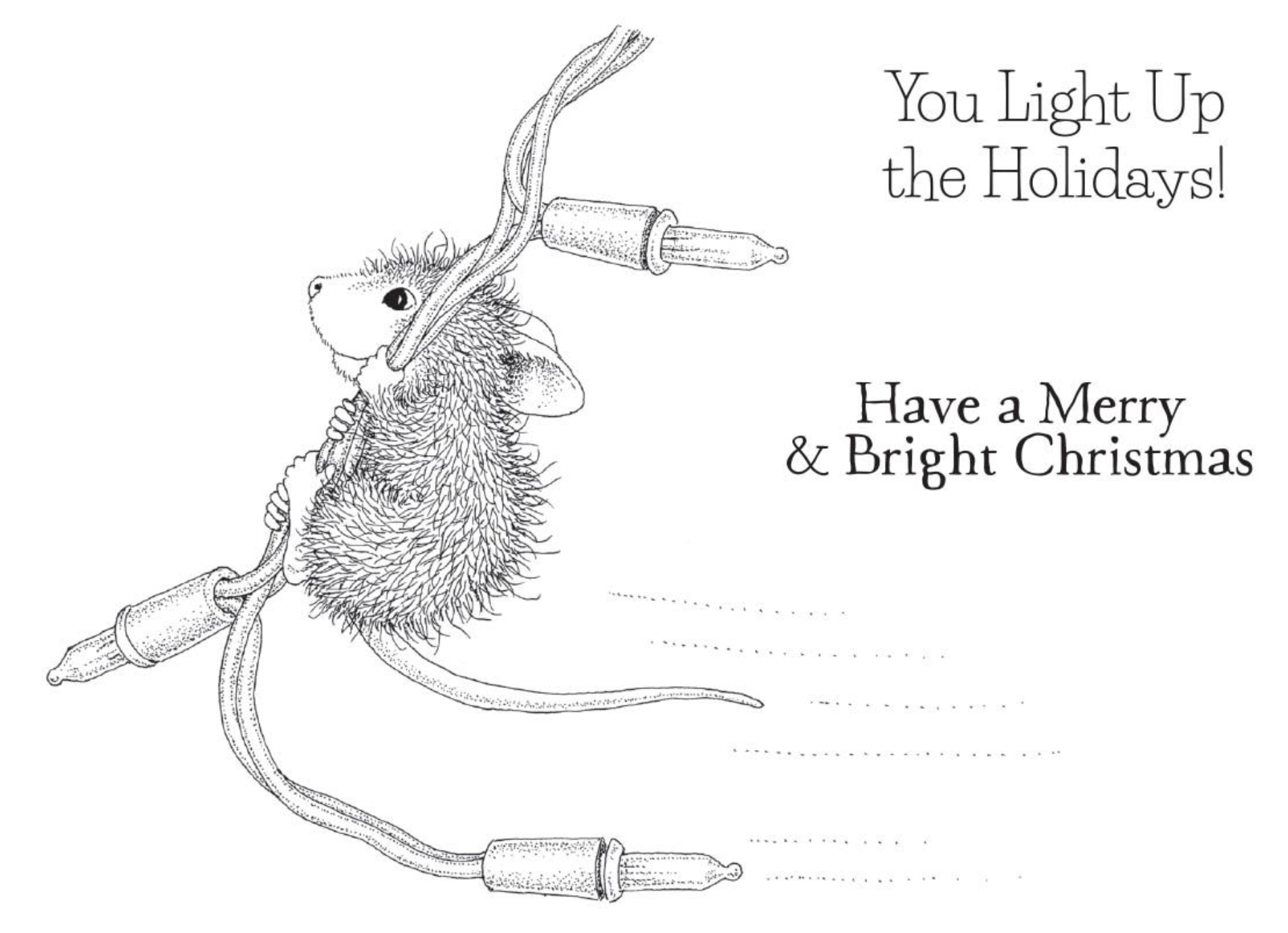 Spellbinders: House Mouse Merry and Bright Cling Stamp Set
