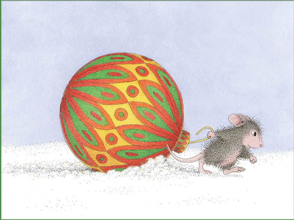RSC-016 Spellbinders House Mouse Bringing Christmas to You Cling Rubber Stamps christmas ornament