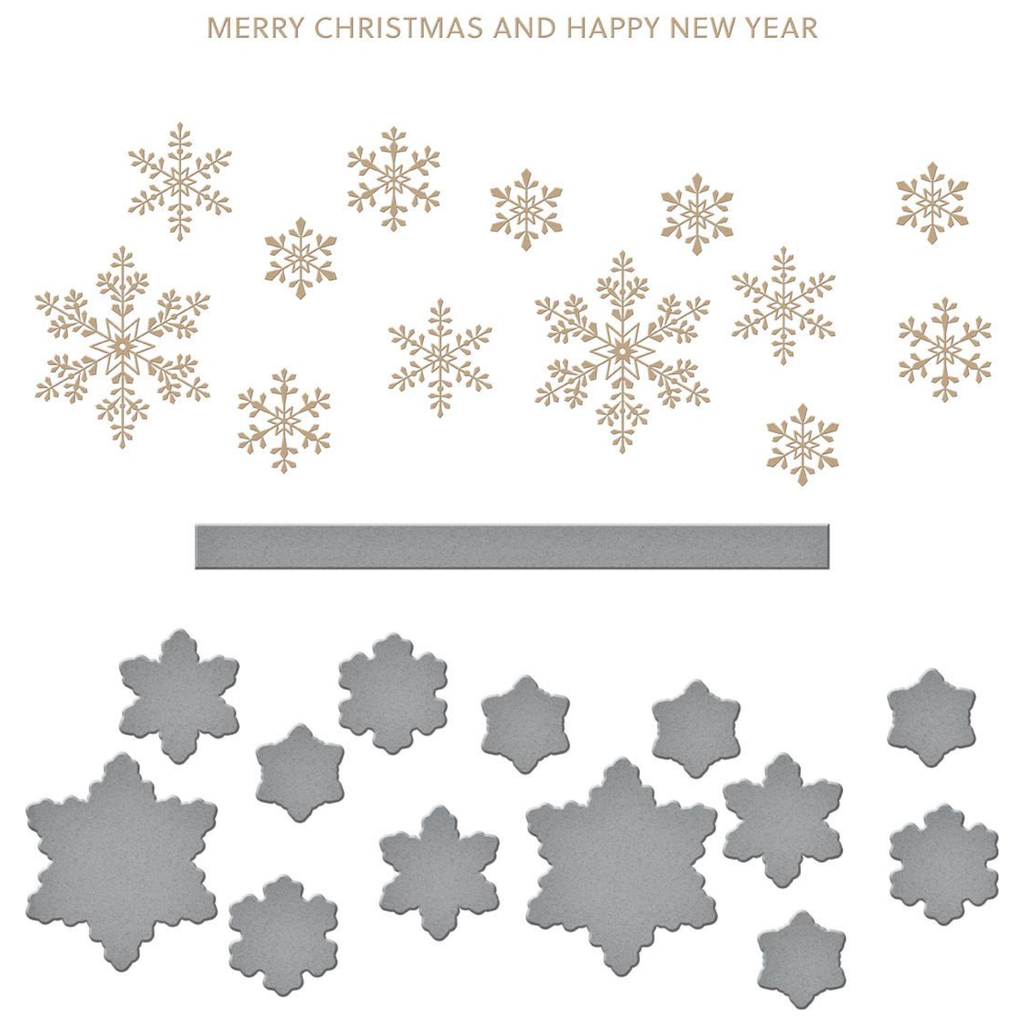 GLP-410 Spellbinders Glimmering Snowflakes Hot Foil Plate and Die Set