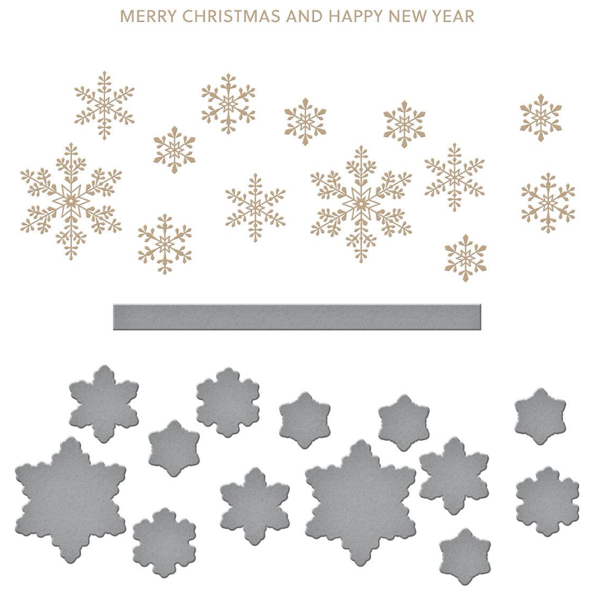 GLP-410 Spellbinders Glimmering Snowflakes Hot Foil Plate and Die Set