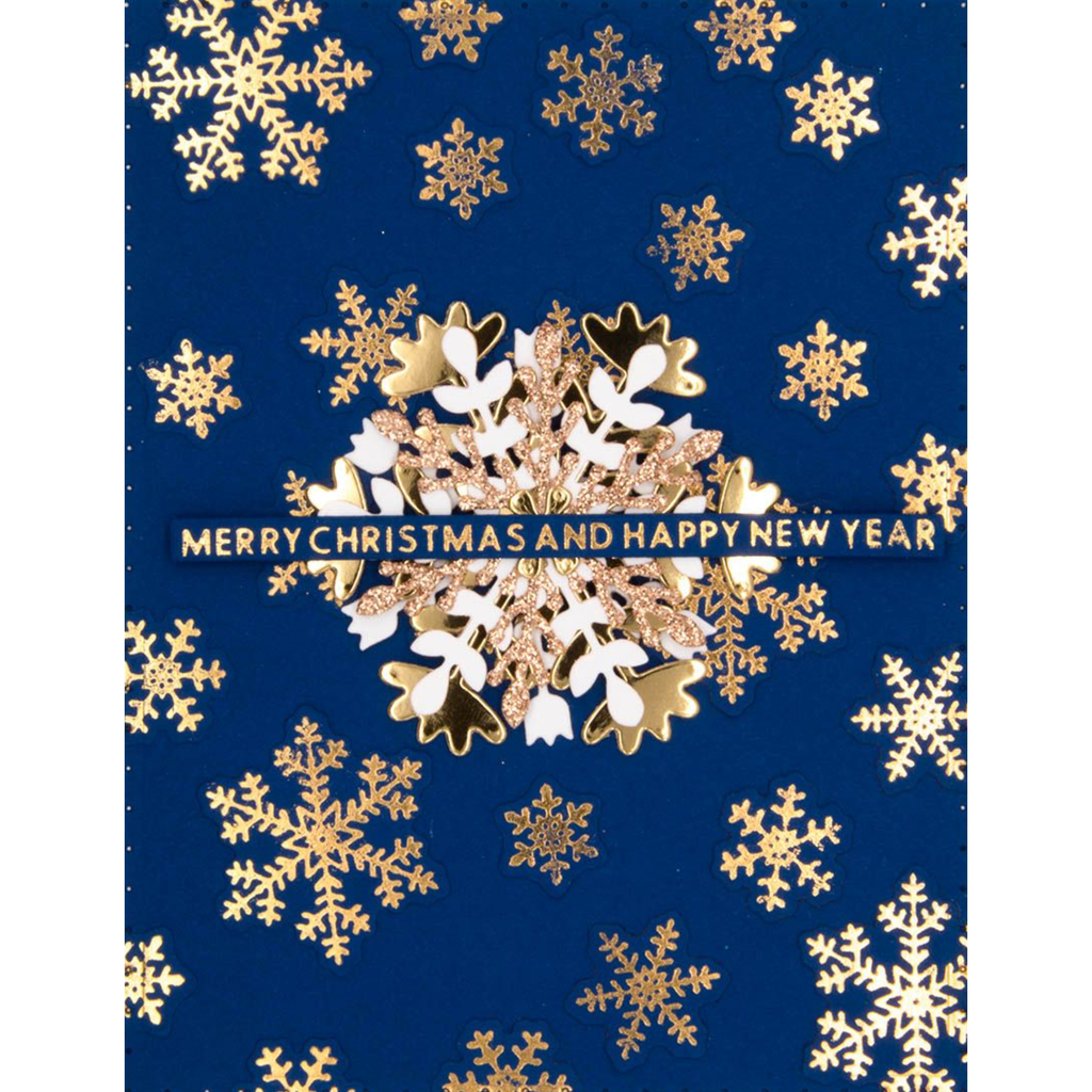 GLP-410 Spellbinders Glimmering Snowflakes Hot Foil Plate and Die Set happy new year