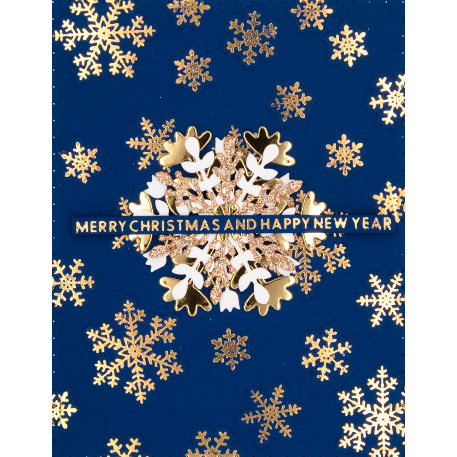 GLP-410 Spellbinders Glimmering Snowflakes Hot Foil Plate and Die Set happy new year