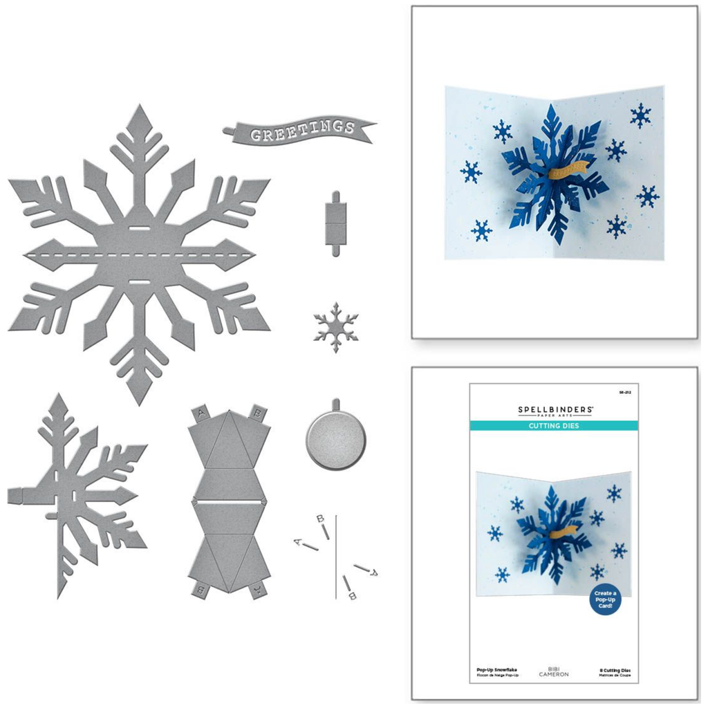 S6-212 Spellbinders Pop-Up Snowflake Etched Dies detailed product photo