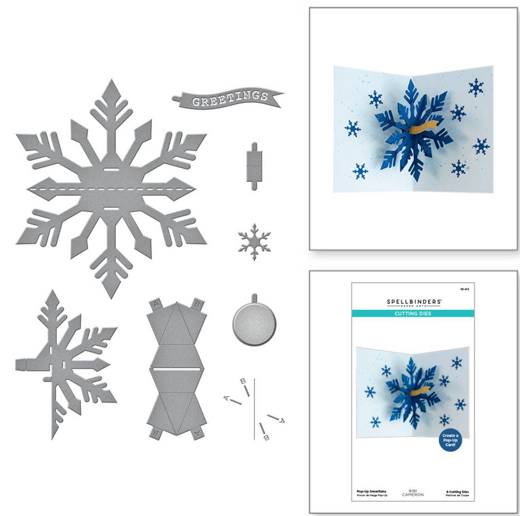 S6-212 Spellbinders Pop-Up Snowflake Etched Dies detailed product photo