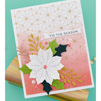GLP-412 Spellbinders Glimmer Monoline Stars Hot Foil Plate white flowers