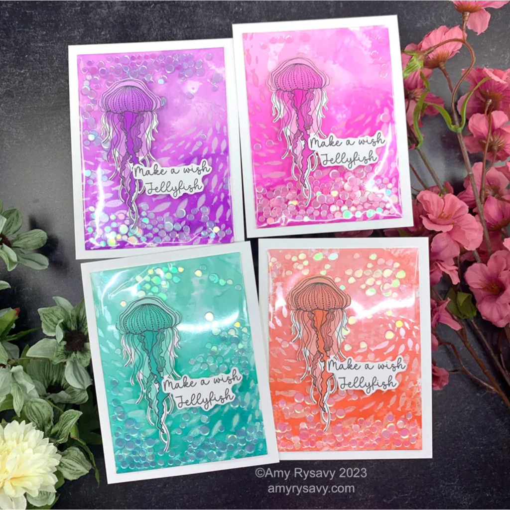 Trinity Stamps Shimmer School Cut And Foil Die Set tmd-232 jellyfish | color-code:ALT01