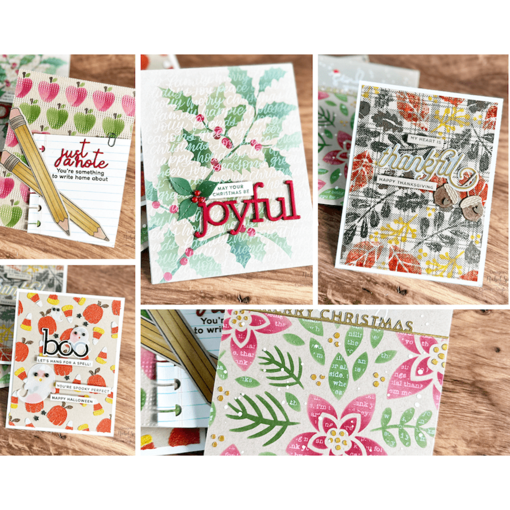 Tim Holtz Distress Unravelled Mica Stain Ranger Layering Stencils 5 Ways | color-code:ALT03