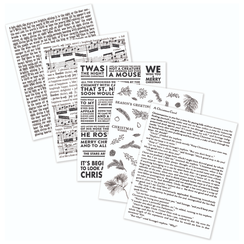 Hero Arts Holiday Collage Hero Transfers Rub Ons rt116