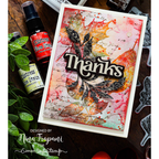 Tim Holtz Cling Rubber Stamps Sketchy Leaves cms467 thanks