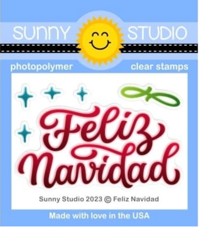 Sunny Studio Feliz Navidad Clear Stamps sscl-357