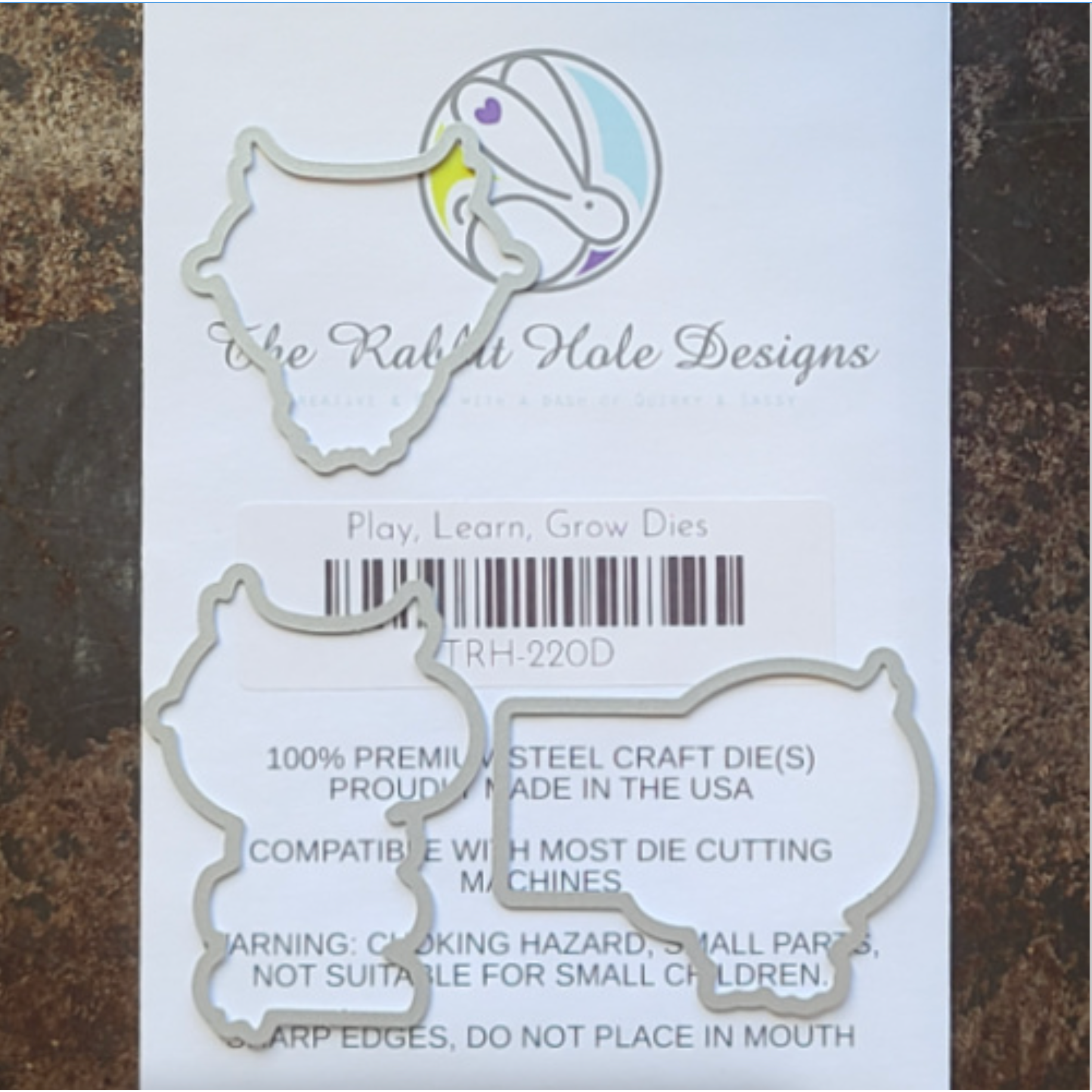 The Rabbit Hole Designs Play Learn Grow Dies trh-220d
